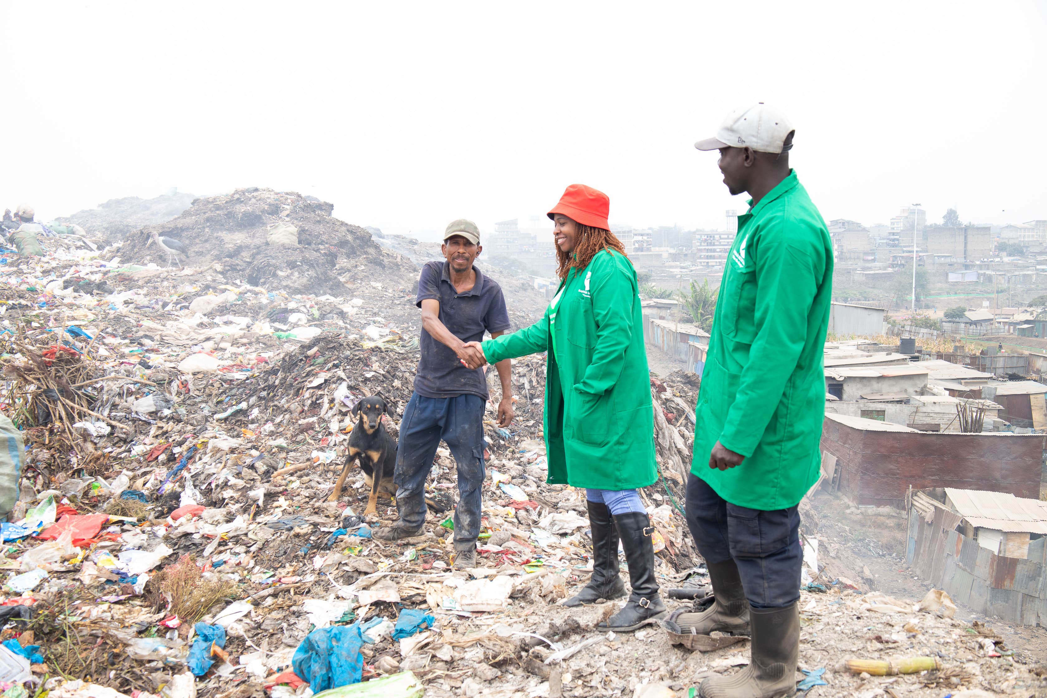 Waste pickers at community buy-back centre