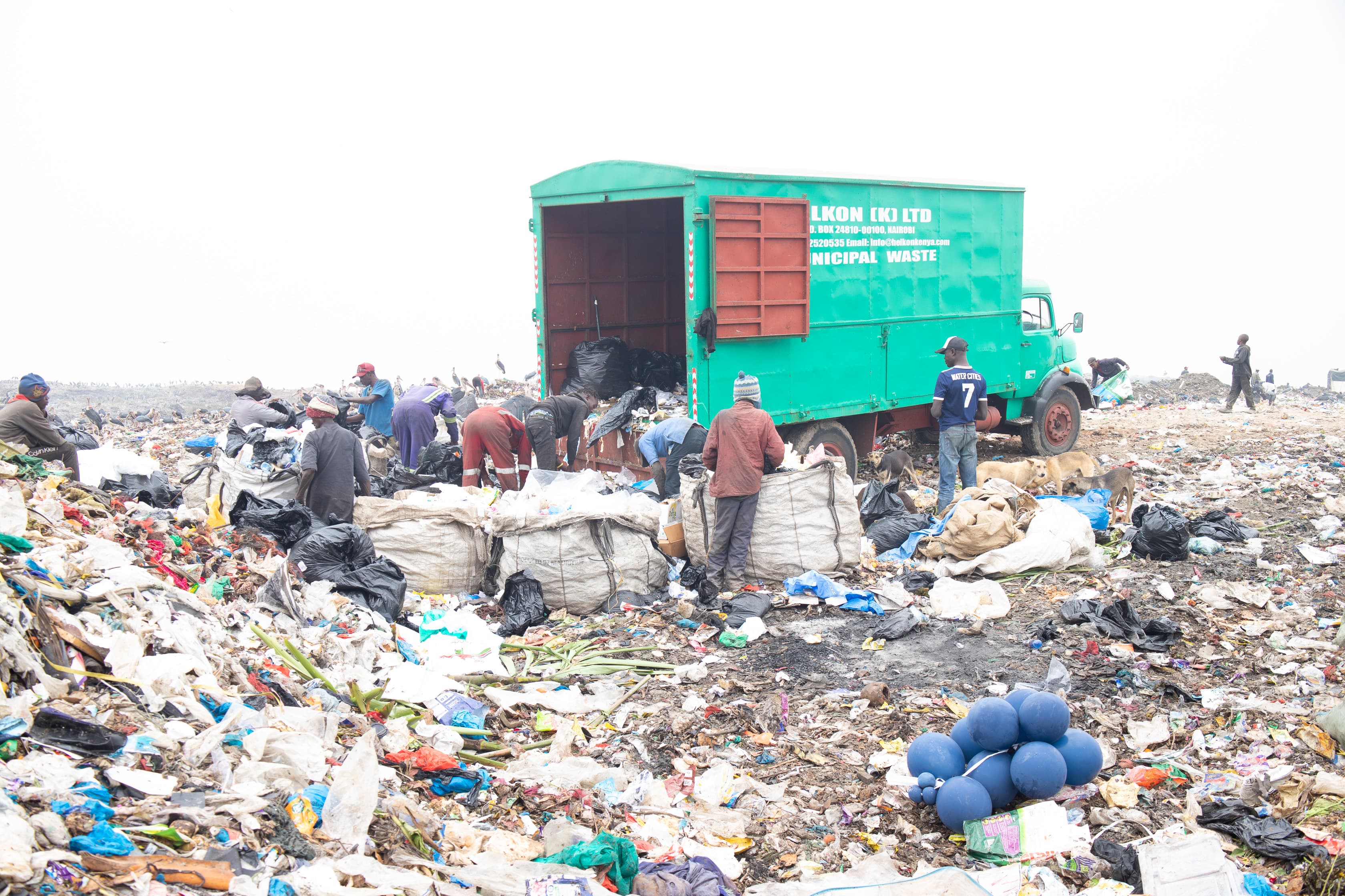 Baled plastics at Safisha Nchi processing hub
