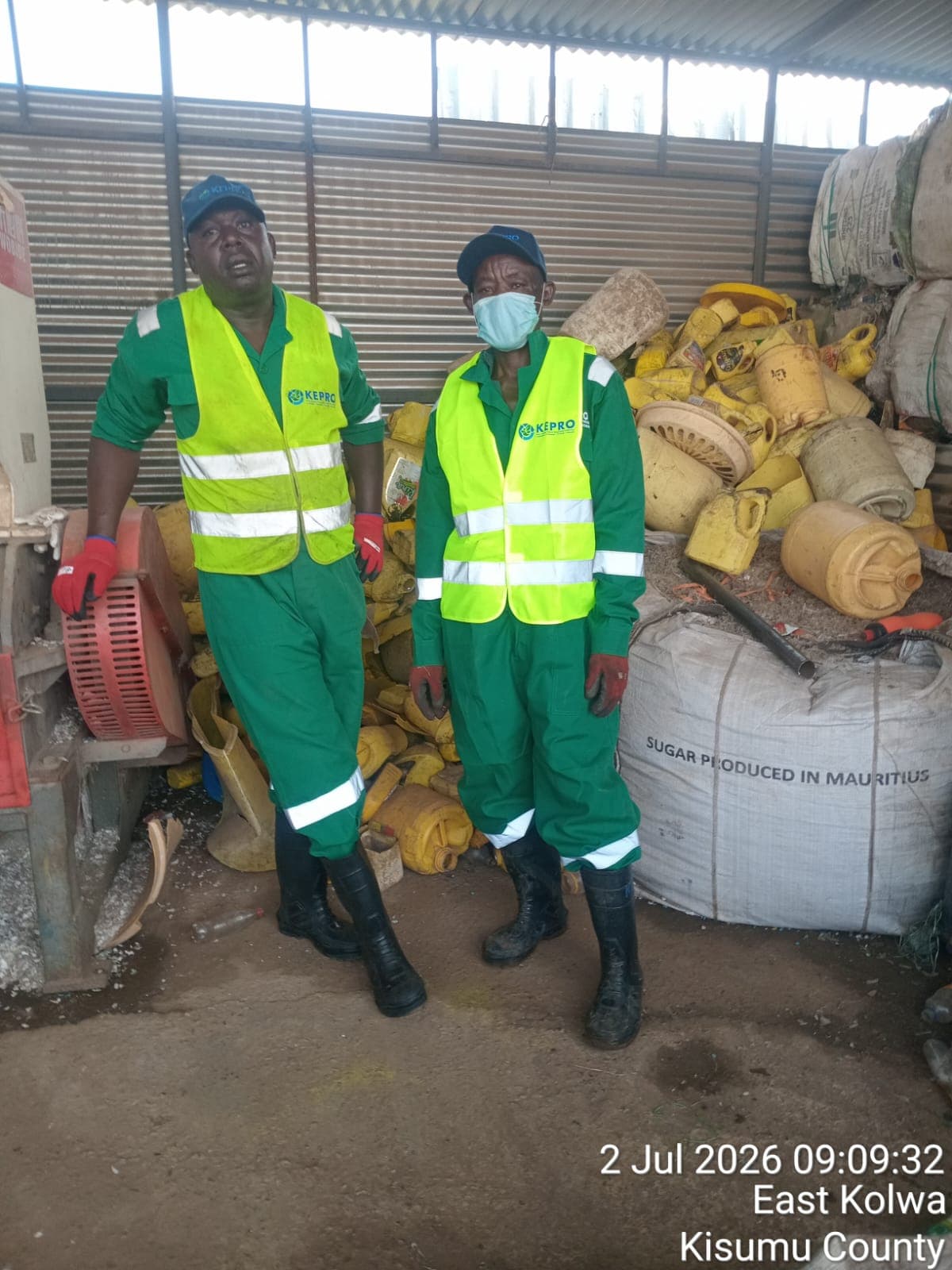 Safisha Nchi's team at a buyback Center in Kisumu